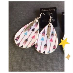 Faux Leather Earrings NEW